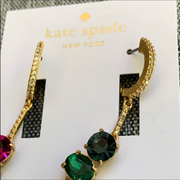 Kate Spade Gold Tone she has spark linear earrings - Picture 4 of 7